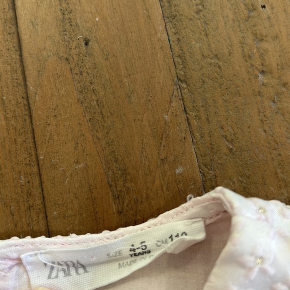 Zara pale pink floral metallic blouse - Picture 4 of 6